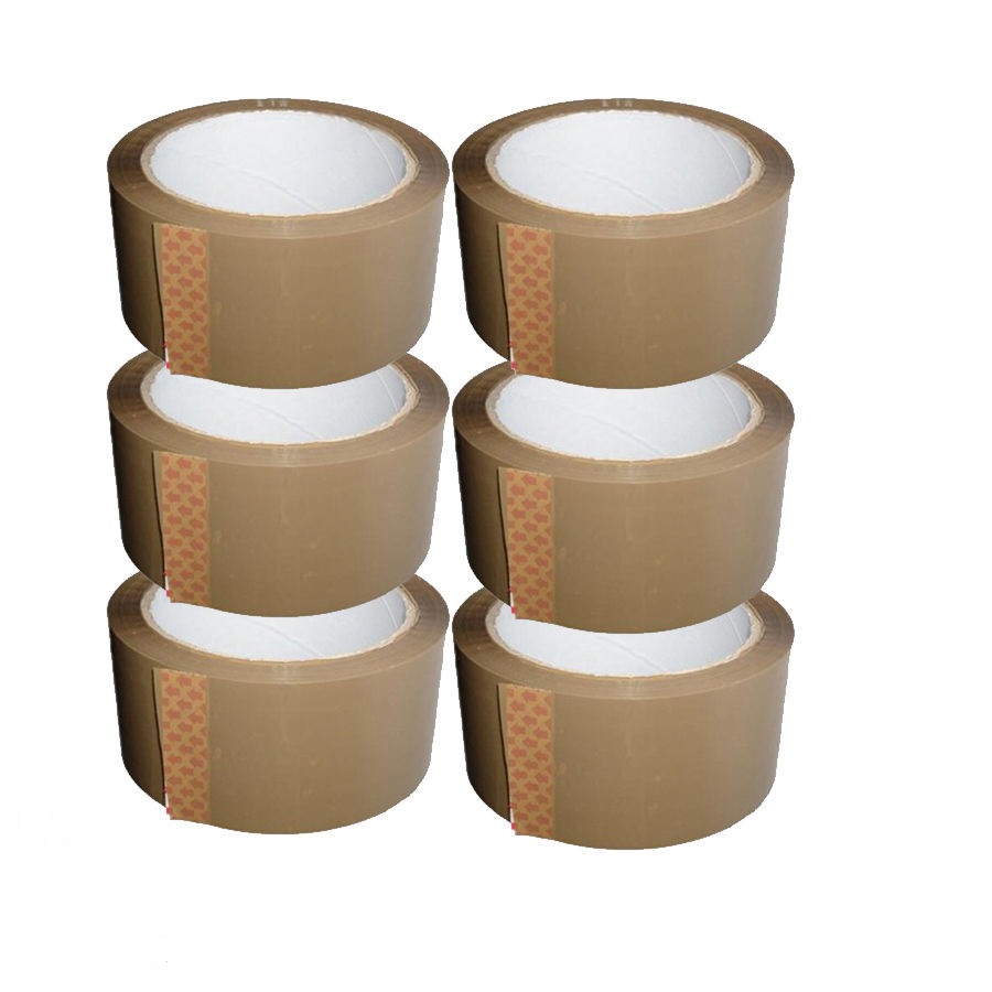 Diamond Packaging/® 6 Rolls Brown//Buff Packing Tape Parcel Tape