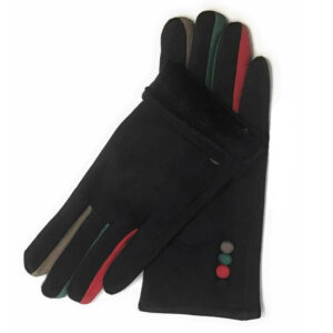 Ladies Gloves Black Colour Touch Screen Fleece Gloves Winter Warm Soft