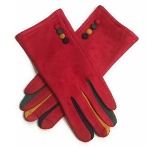 Ladies Gloves Red Colour Touch Screen Fleece Gloves Winter Warm Soft