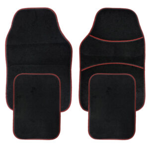 4 PIECE HEAVY DUTY UNIVERSAL TITAN METALLIC LOOK FLOOR MAT SET VAN CAR MATS