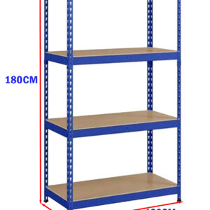 4Tier(180cm x 120cm x 60cm) Heavy Duty Metal Blue Shelving Rack Unit 275kg